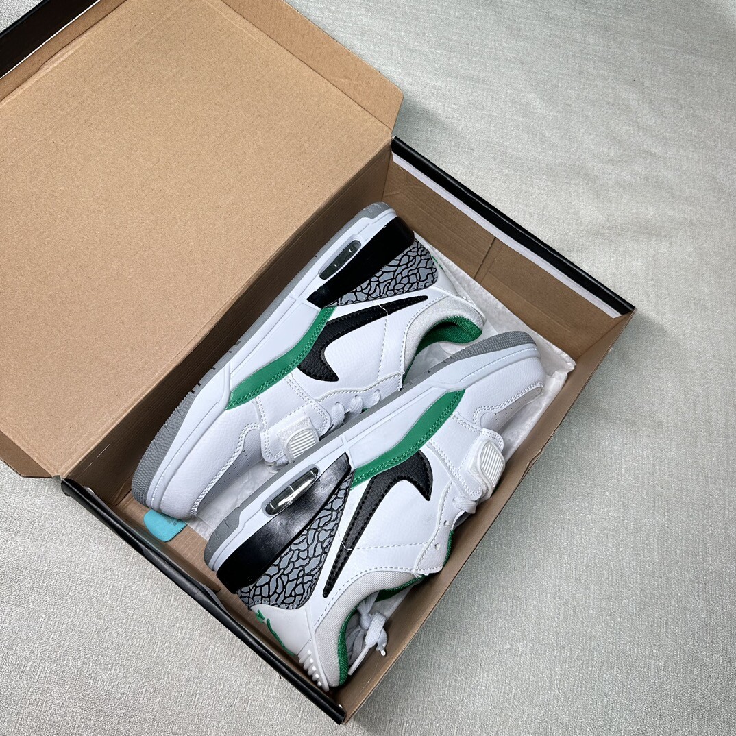 AJ312 Air Jordan 312 Low  白黑绿码数size：36～44码
