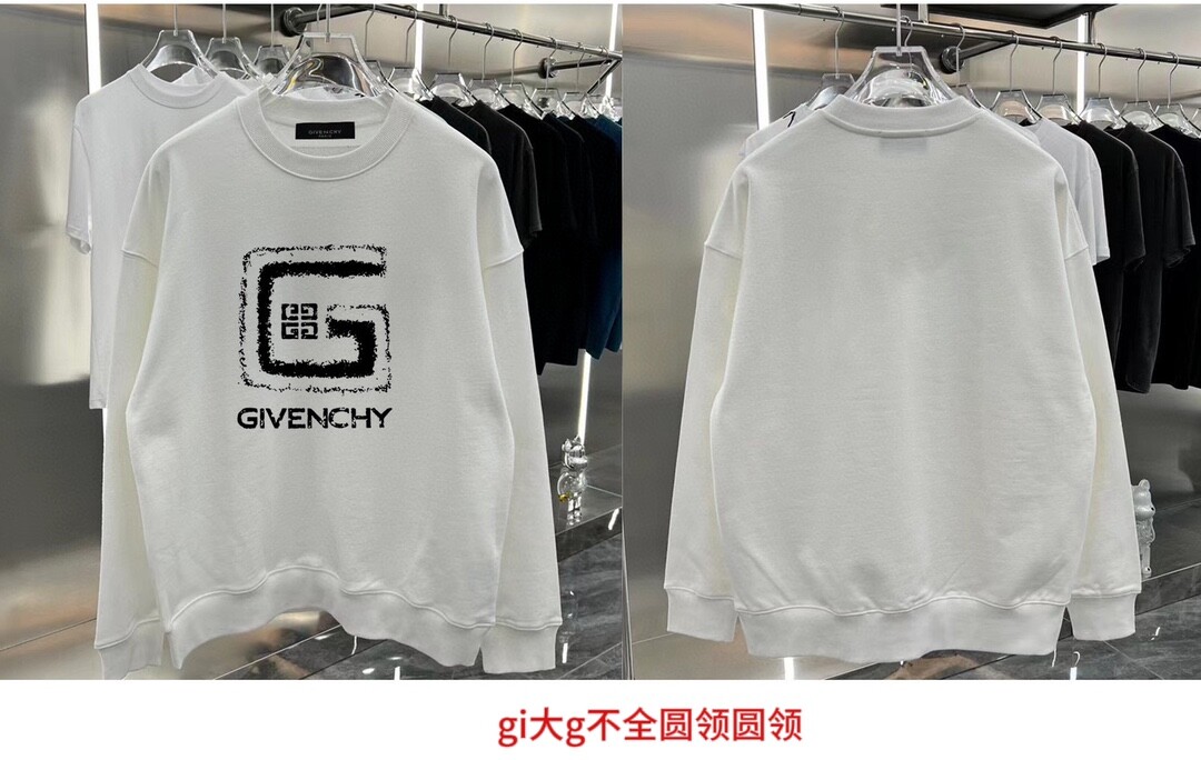 gi大g不全圆领350克纯棉华棉