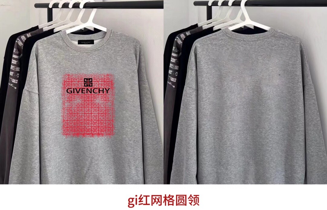 gi红网格圆领350克纯棉华棉