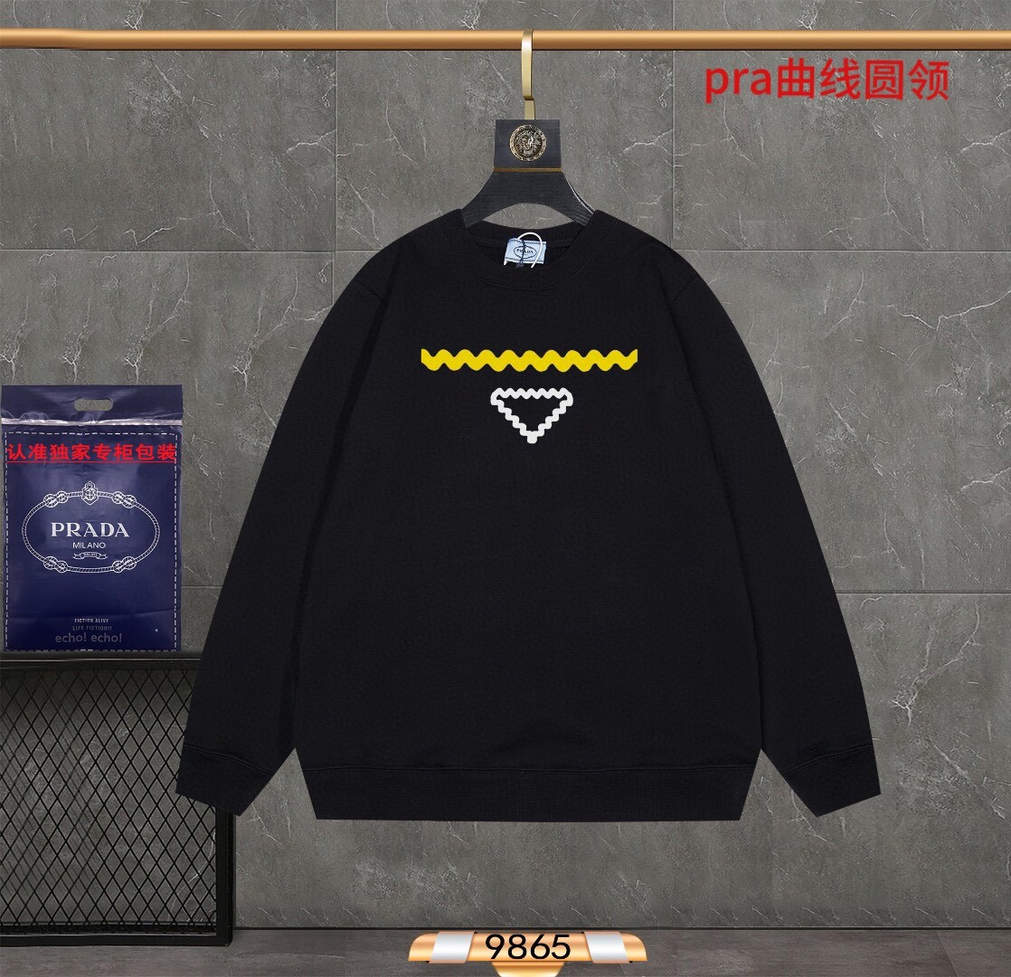 Pra曲线圆领350克纯棉华棉
