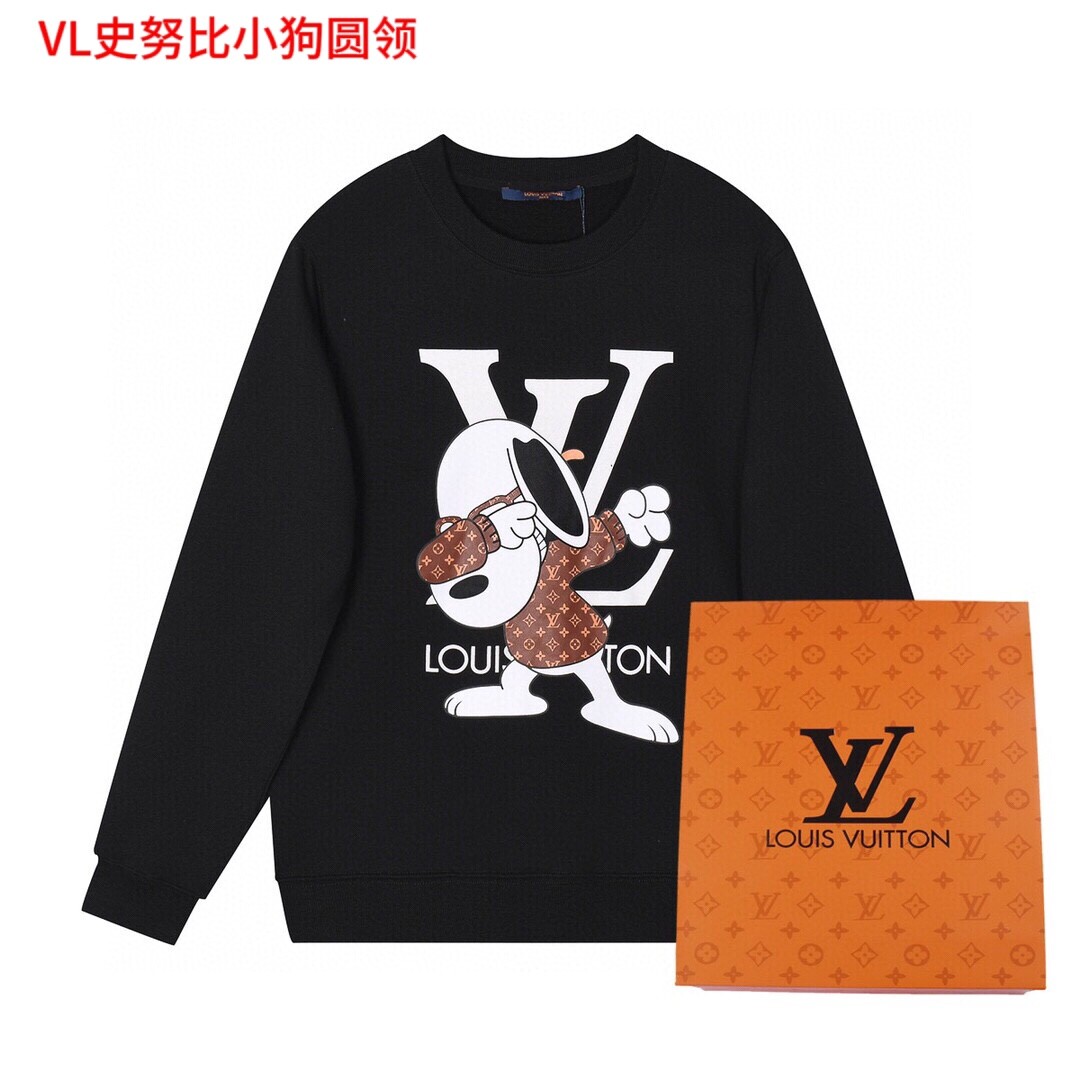 VL史努比小狗圆领350克纯棉华棉