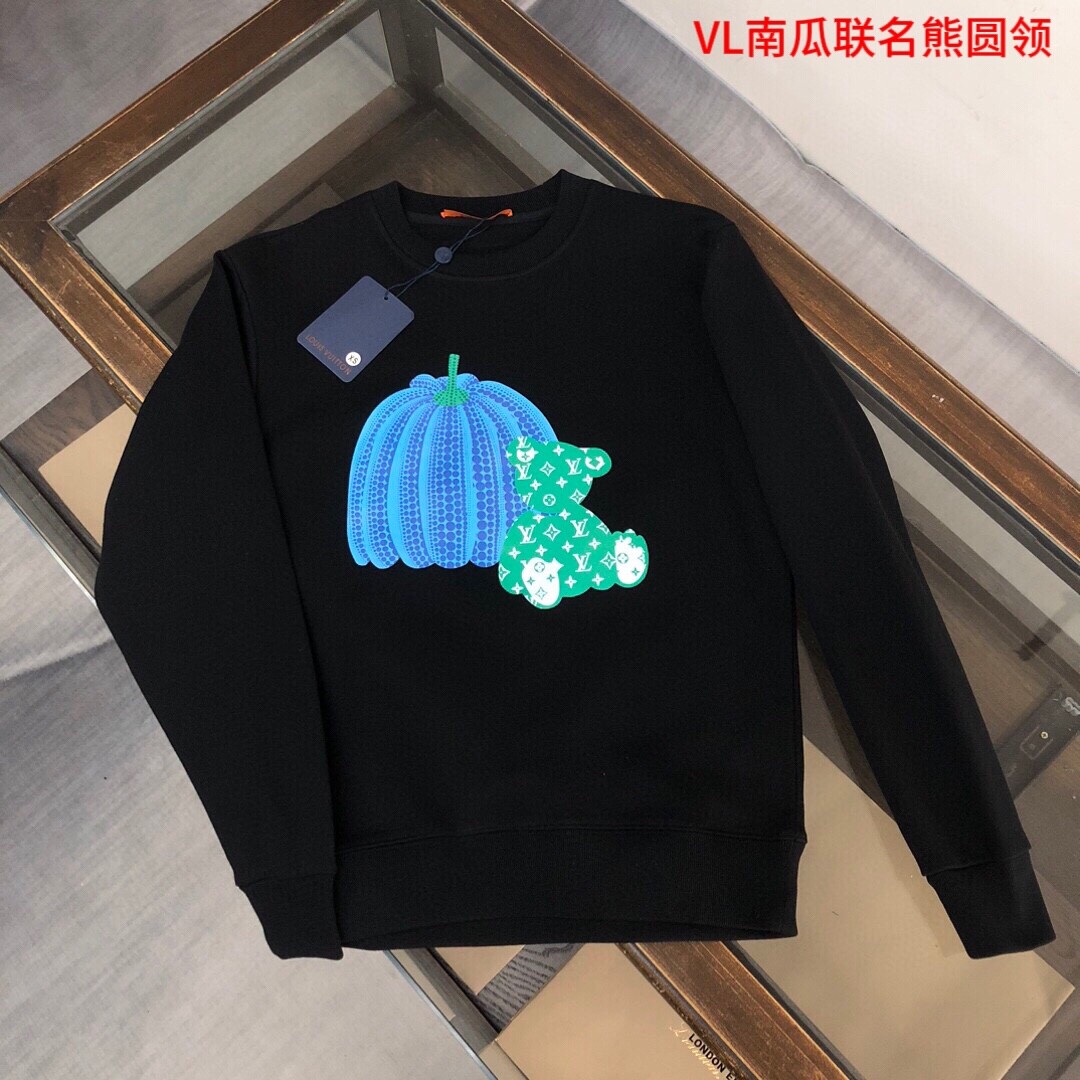 VL南瓜联名熊圆领LOUIS VUITTON 路易威登 23ss Lv大师设计潮牌新品印花圆领卫衣