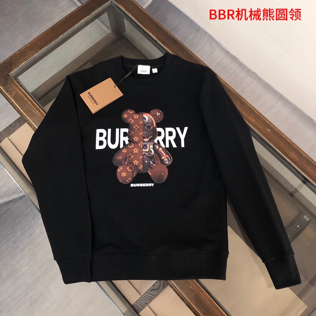 BBR机械熊圆领350克纯棉华棉