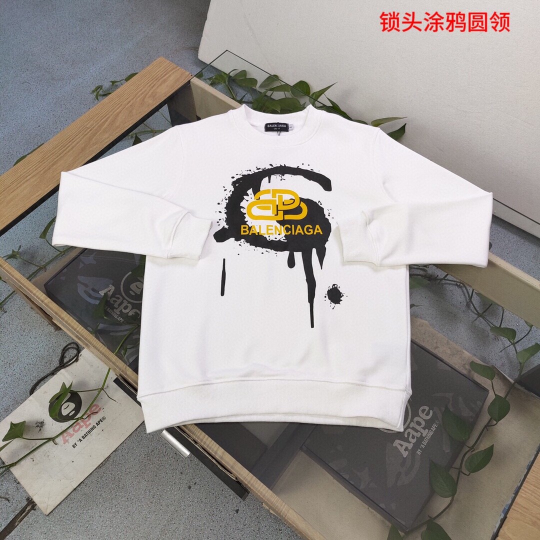 锁头涂鸦圆领350克纯棉华棉