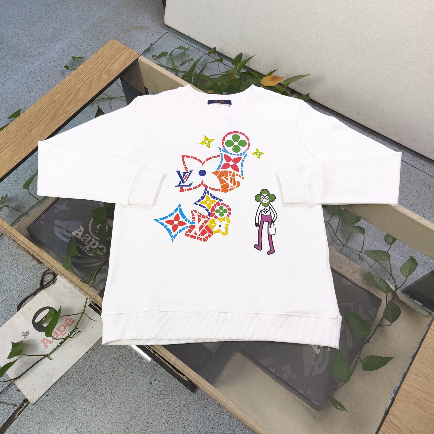 VL绿人圆领350克纯棉华棉