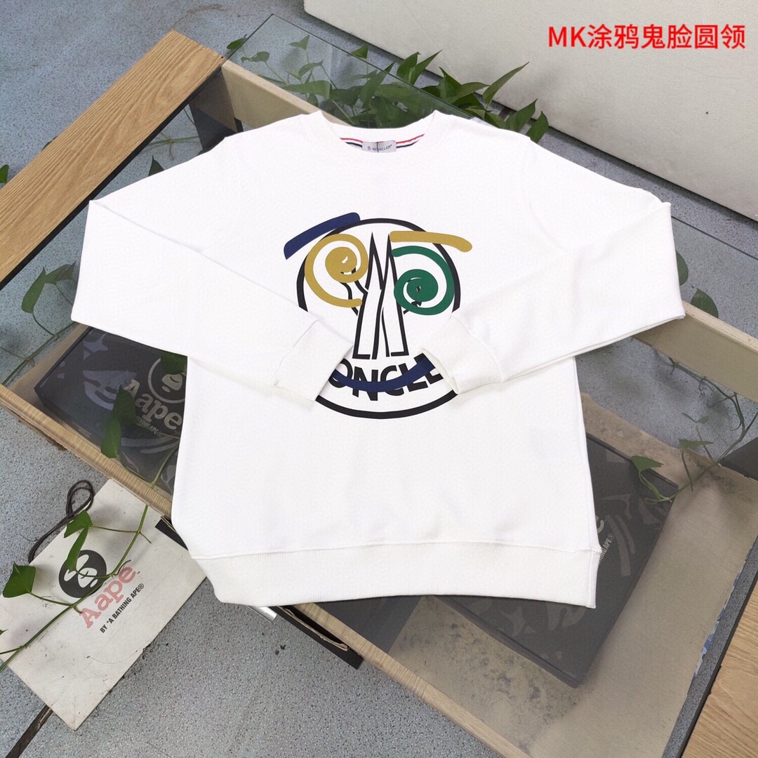 MK涂鸦鬼脸圆领350克纯棉华棉