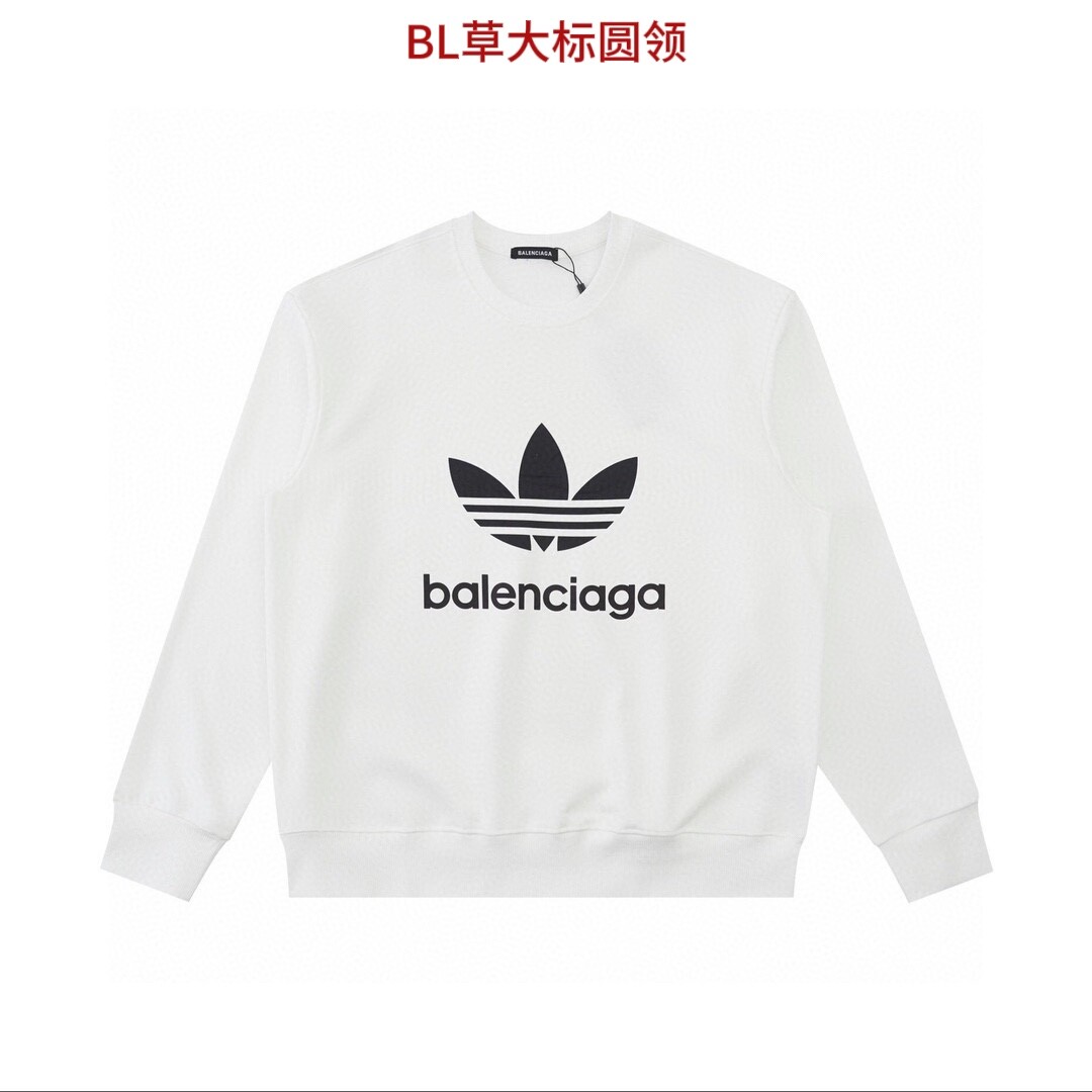 BL草大标圆领350克纯棉华棉