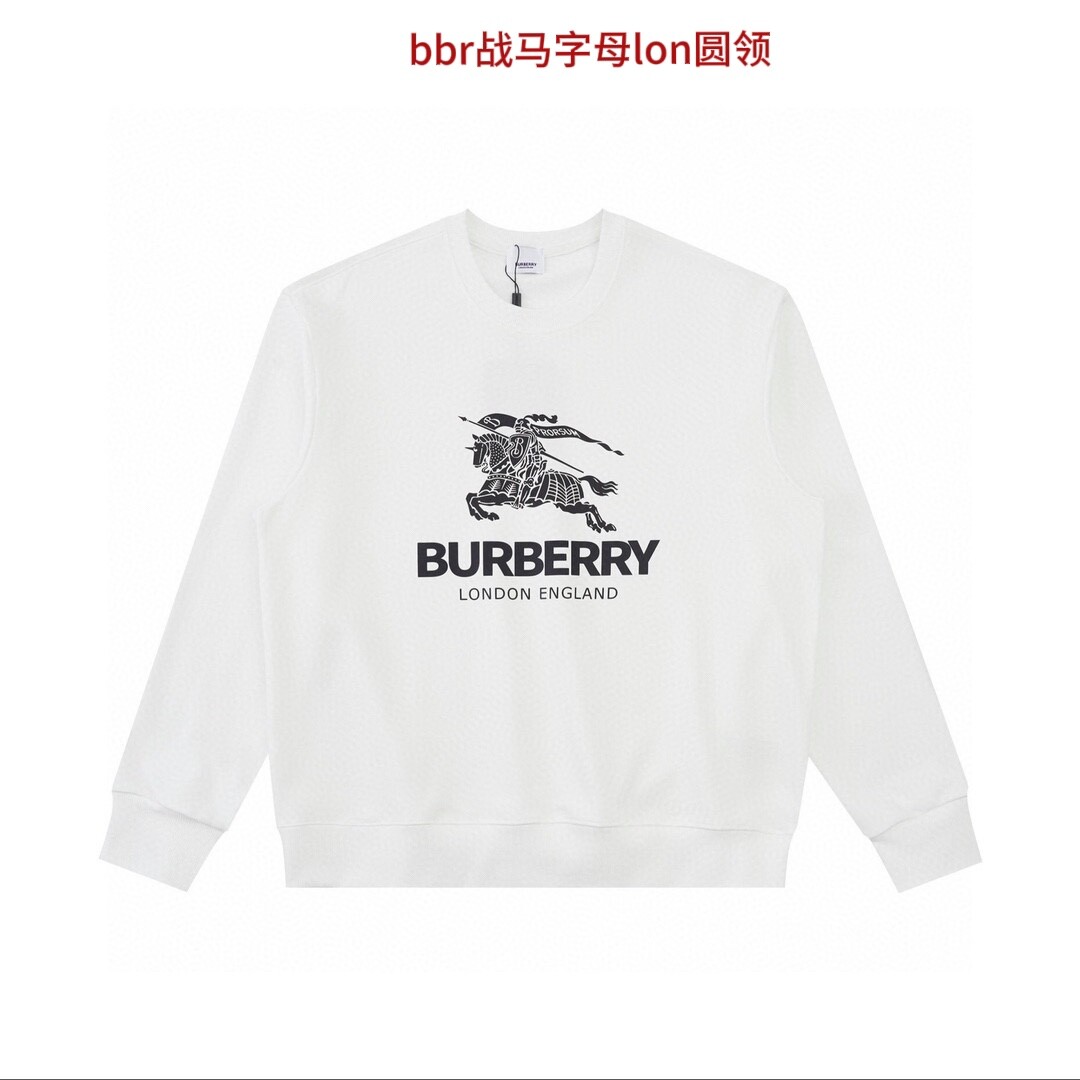 bbr战马字母lon圆领350克纯棉华棉