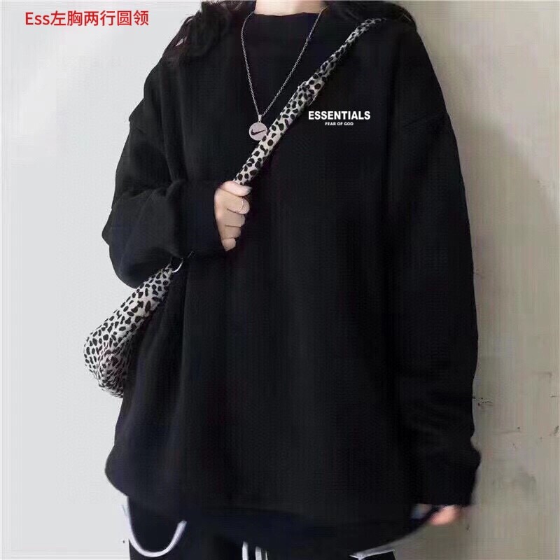 Ess左胸两行圆领350克纯棉华棉