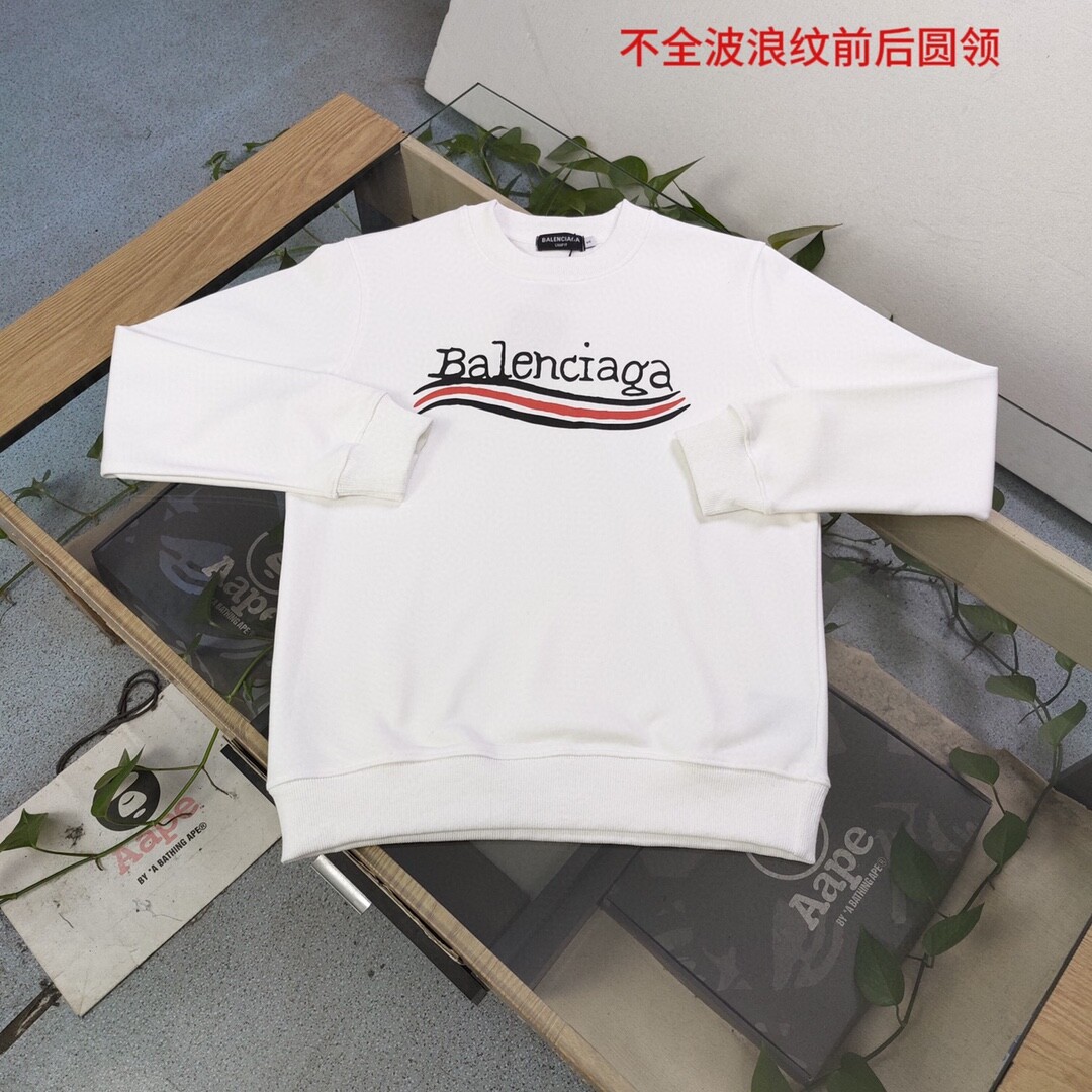 不全波浪纹前后圆领350克纯棉华棉