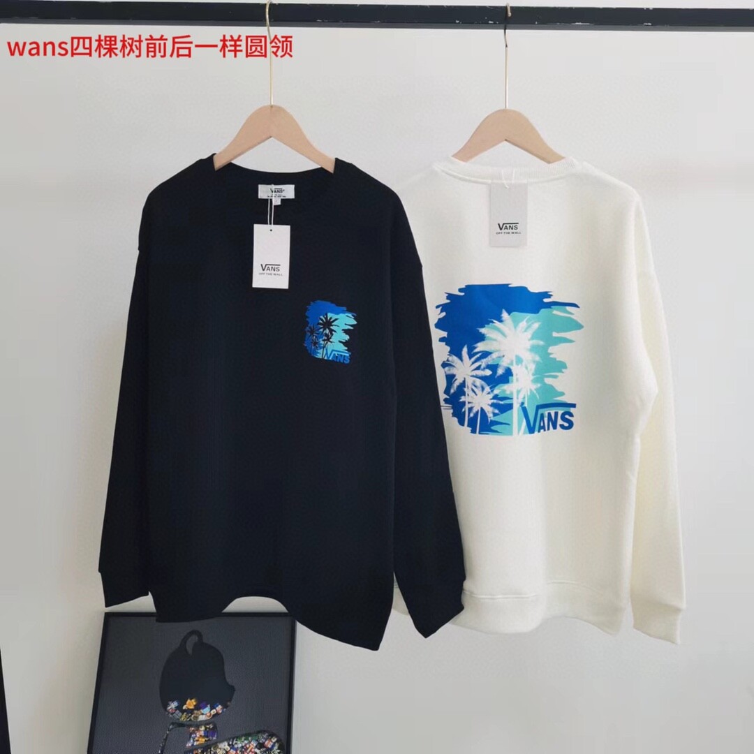 wans四棵树前后一样圆领350克纯棉华棉
