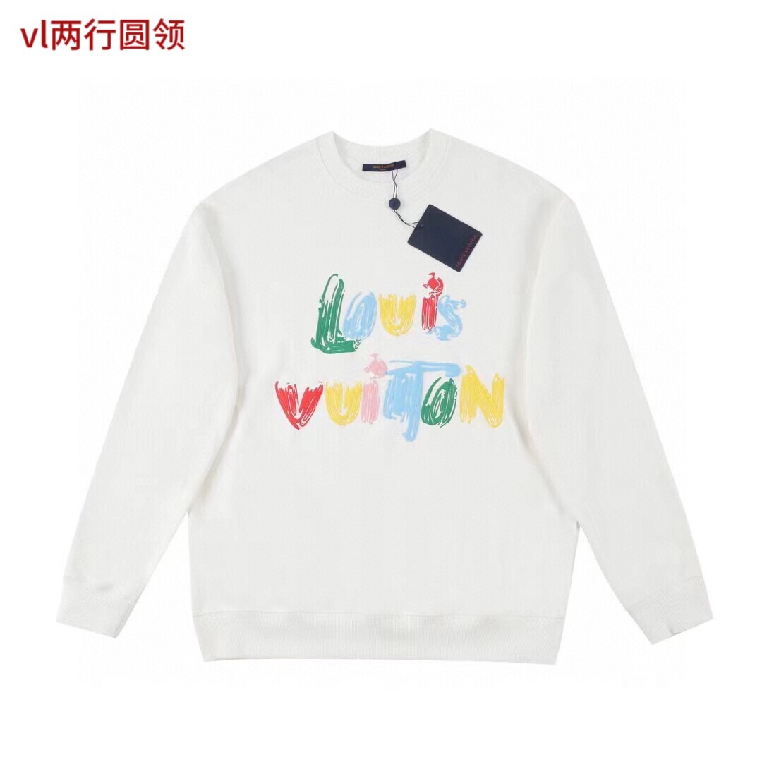 VL彩色两行圆领350克纯棉华棉