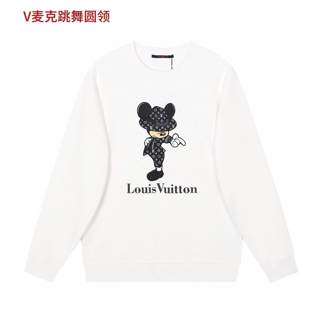 V麦克跳舞圆领350克纯棉华棉