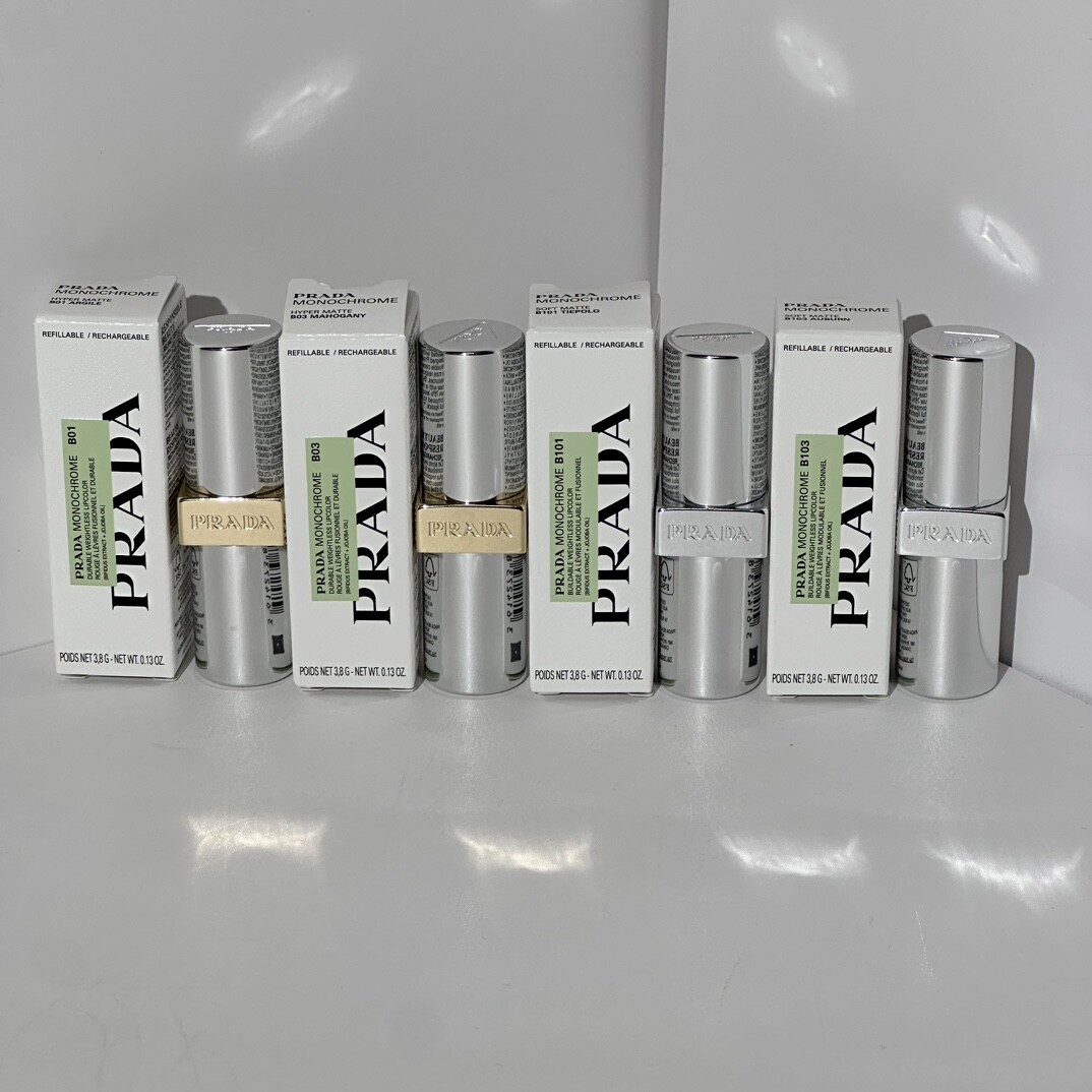 实拍高质量 PRADA普拉达口红3.8g  带中文标，现货四色：b01号，b03号，b101号，b103号