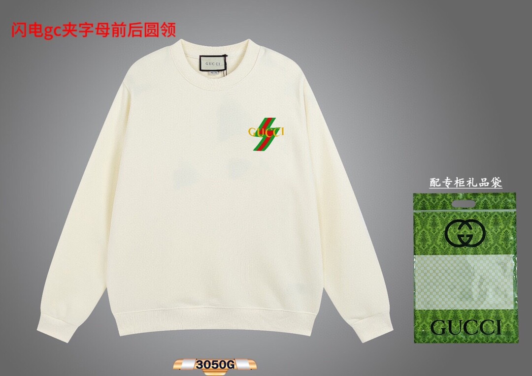 闪电gc夹字母前后圆领350克纯棉华棉