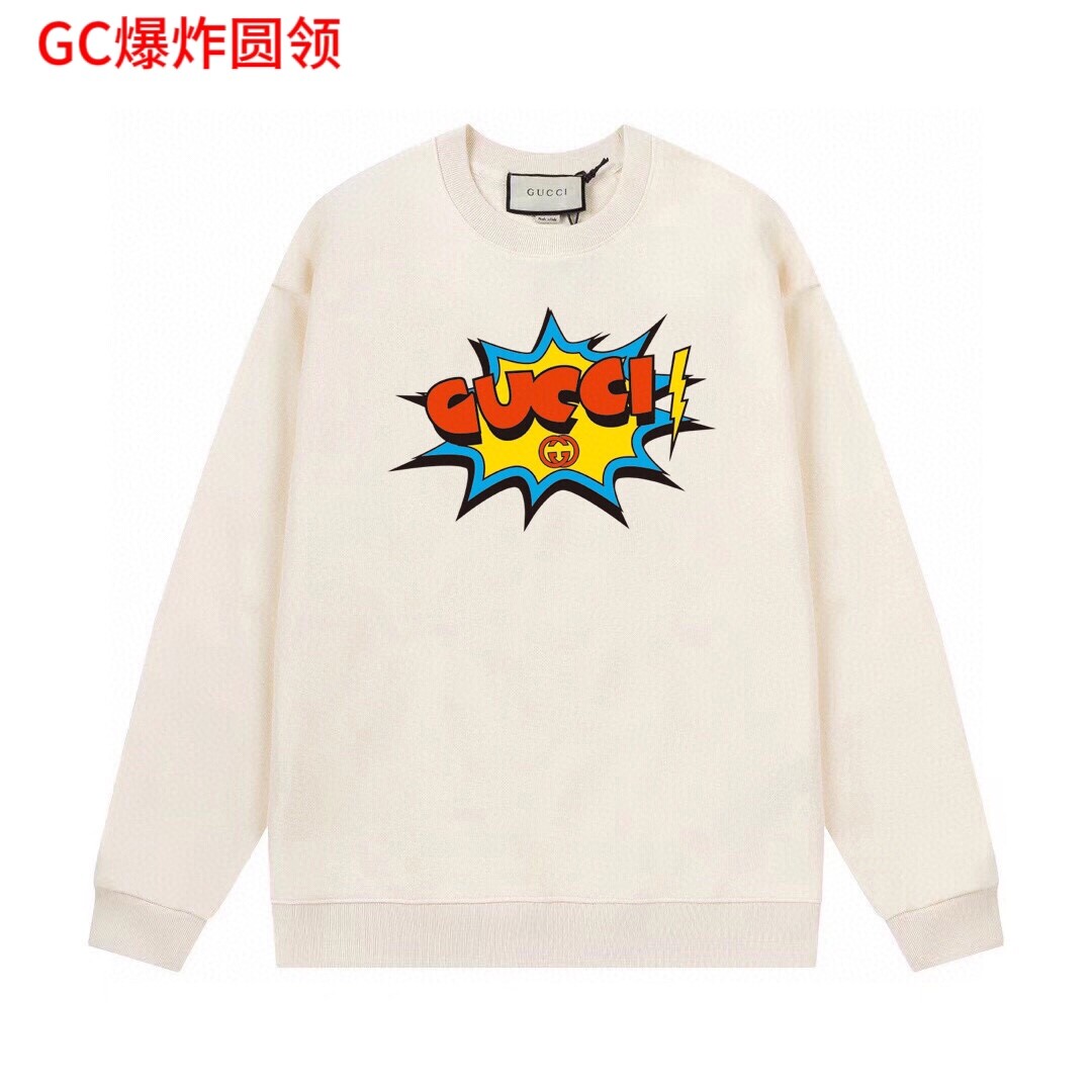 GC爆炸圆领350克纯棉华棉