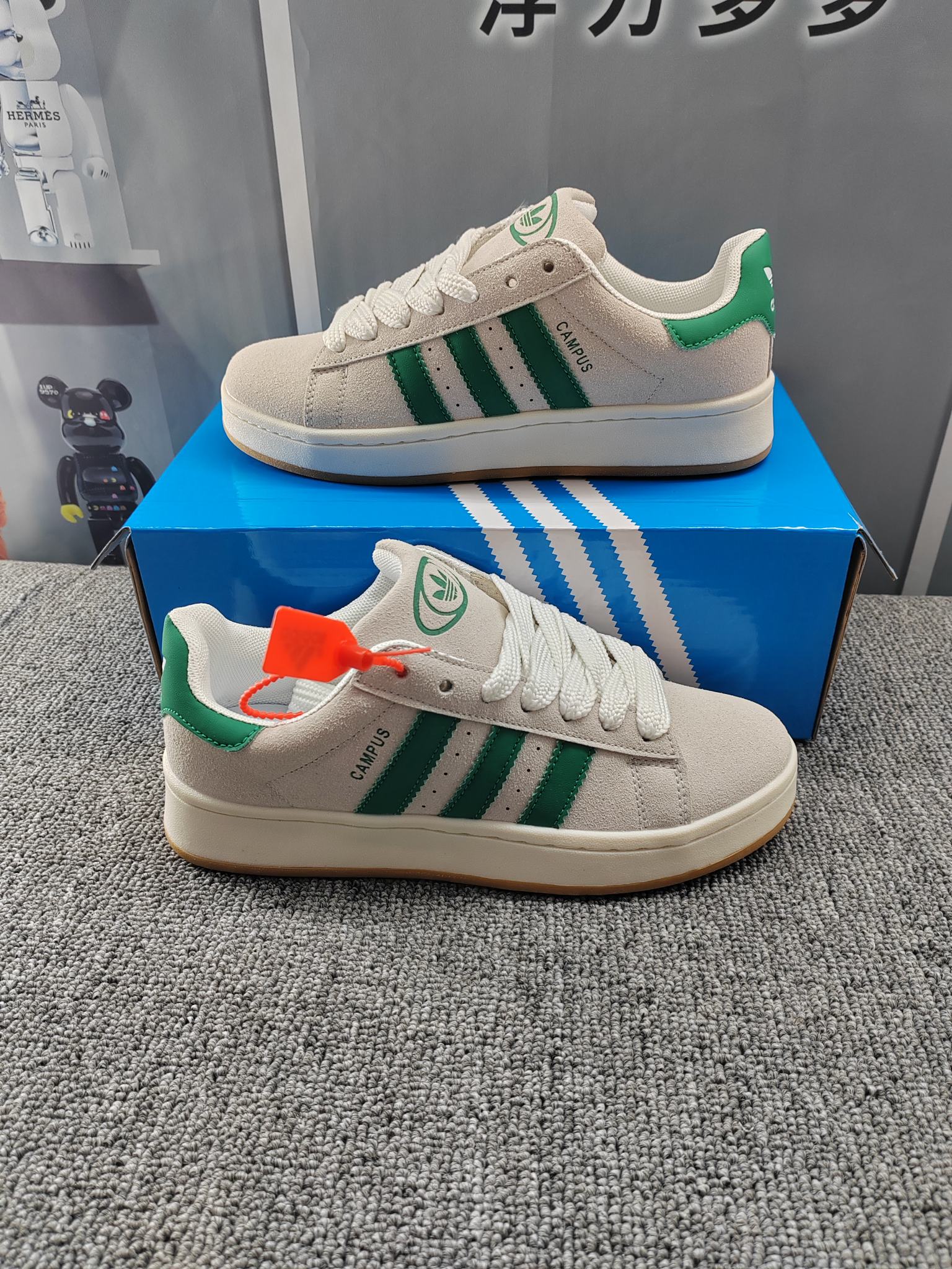 阿迪达斯 Adidas Campus 00s 复古潮流休闲面包鞋浅灰绿36-45