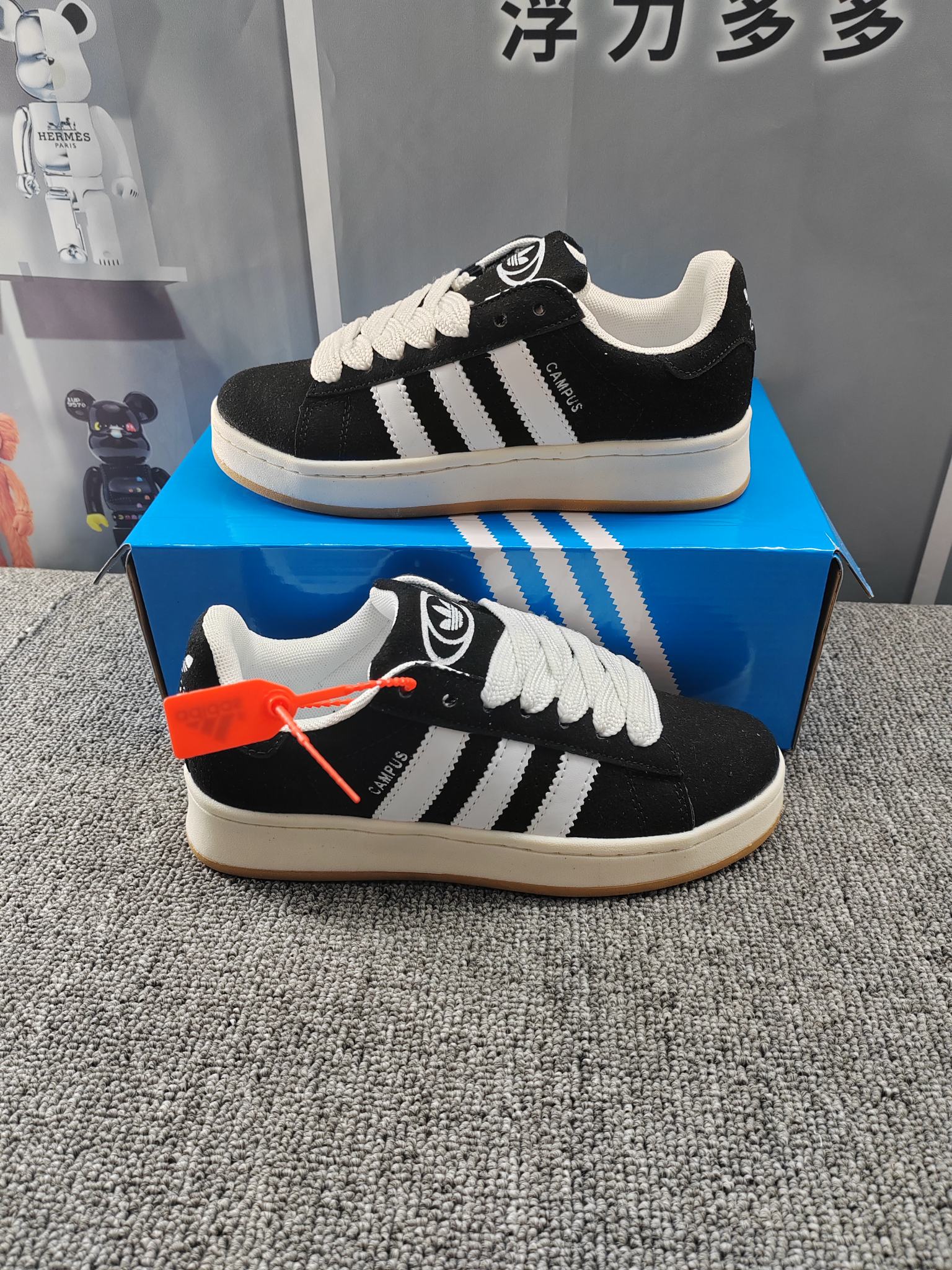 阿迪达斯 Adidas Campus 00s 复古潮流休闲面包鞋黑白36-45