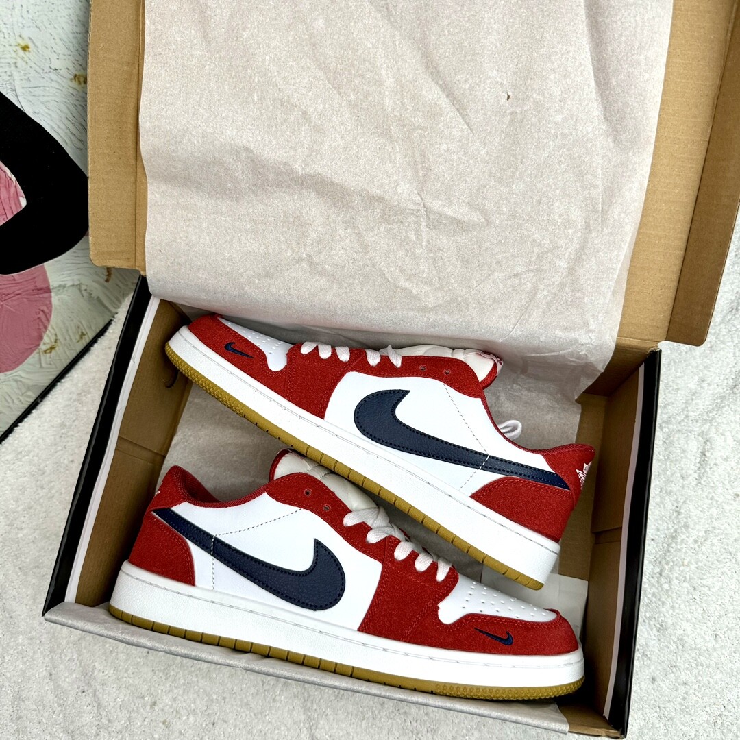 Air Jordan 1 Low Aj1低帮 小勾白红 码数36-44 男女