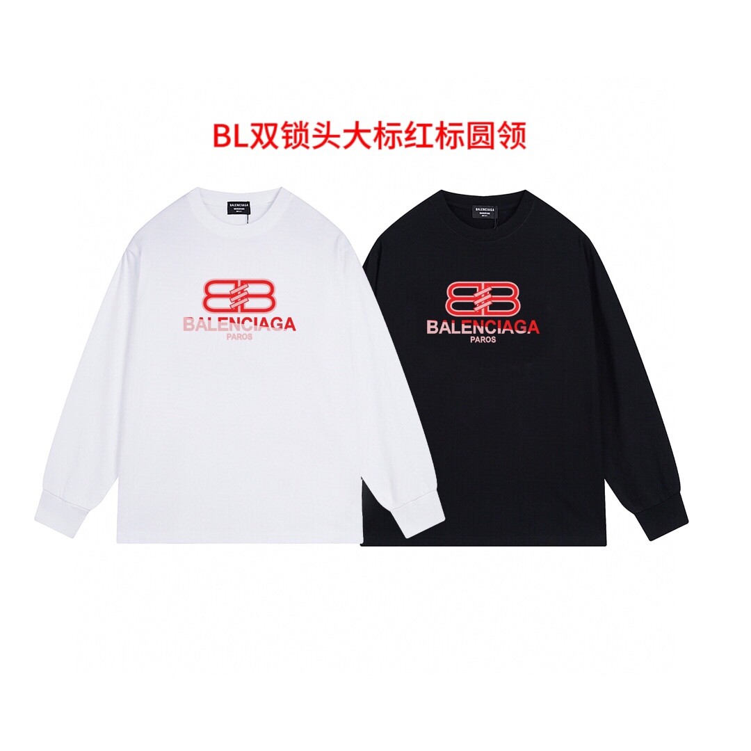 BL双锁头大标红标圆领350克纯棉华棉