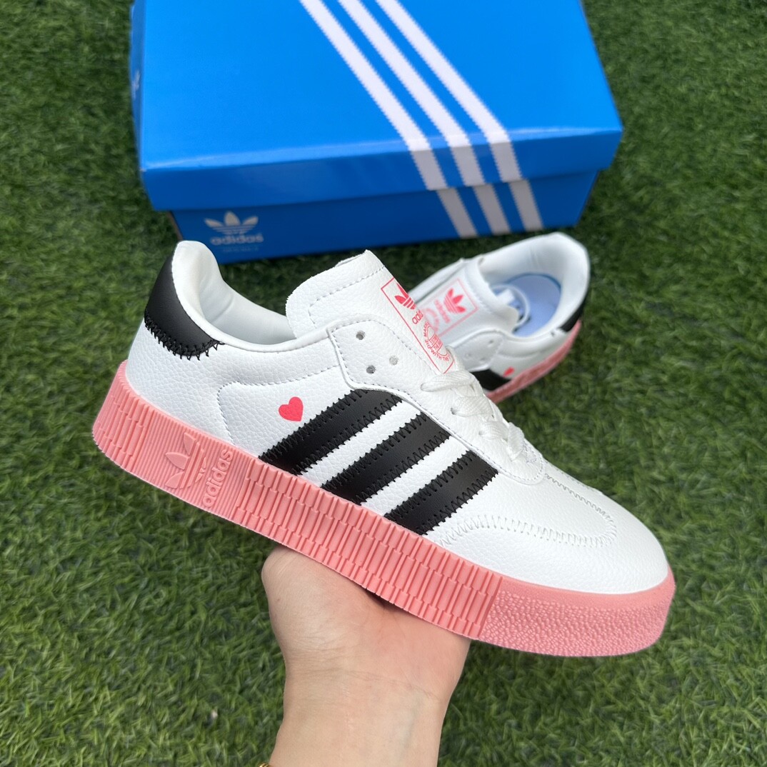 adidas 阿迪厚底白黑粉Size 36-44