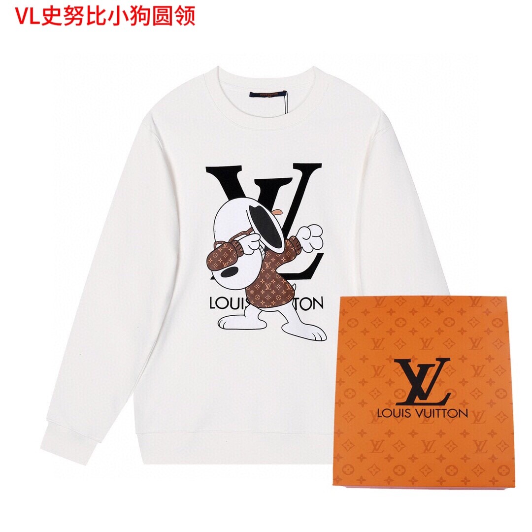 VL史努比小狗圆领350克纯棉华棉