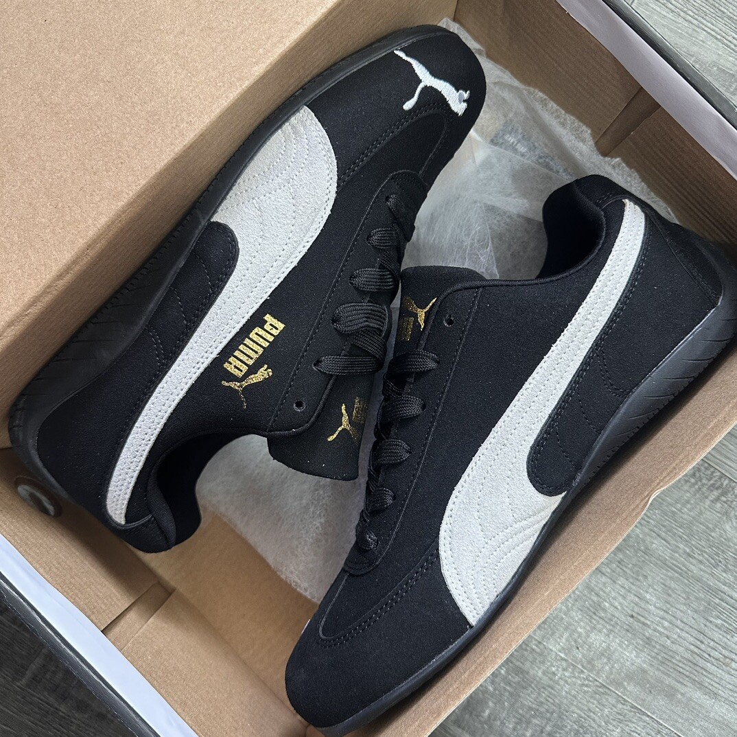  PUMA Speedcat 圆头系带 彪马低帮板鞋 黑白 码数36-44