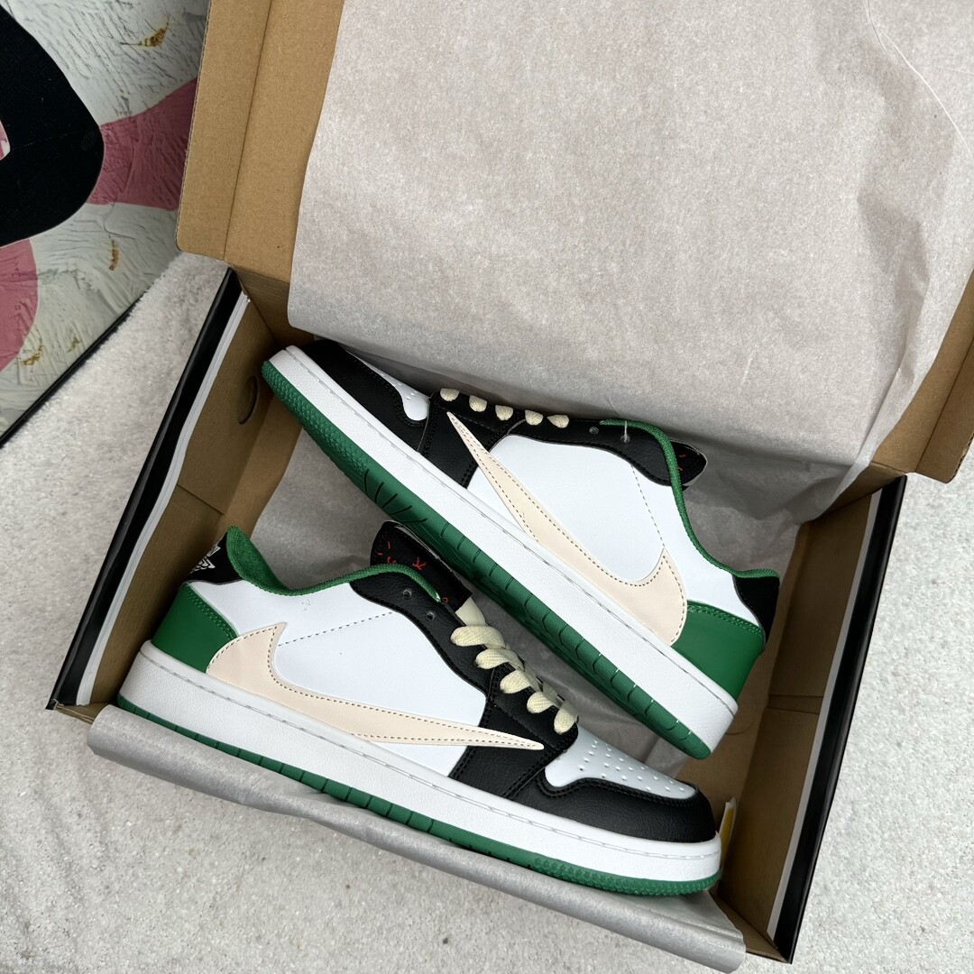 Air Jordan 1 Low Aj1低帮  白绿倒钩 码数36-44 男女现货