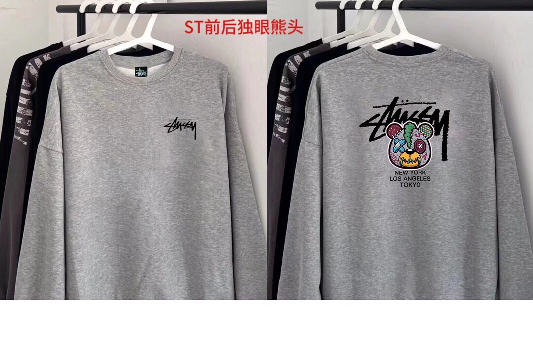 ST独眼熊头圆领包邮 350克纯棉华棉