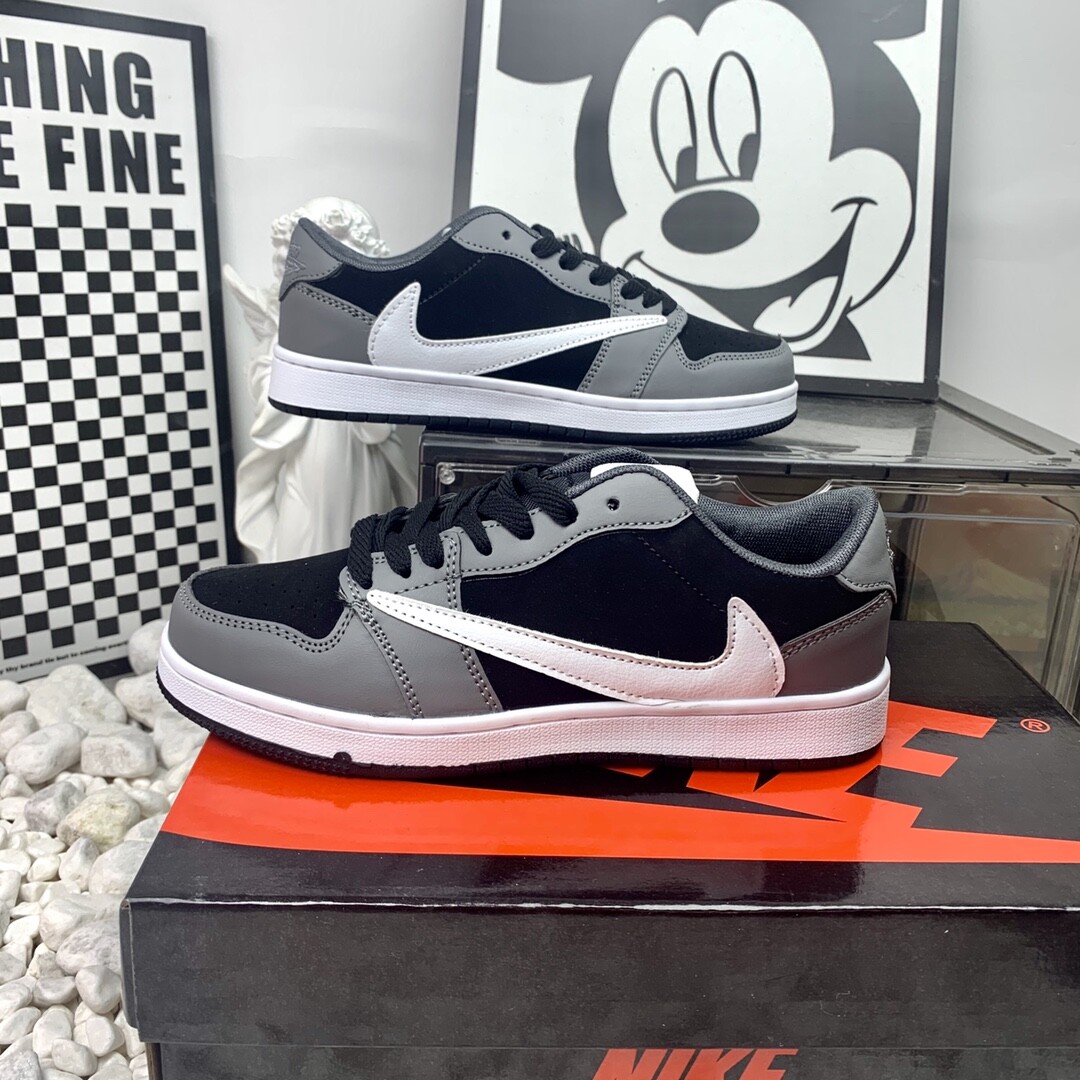 Air Jordan 1 Low Aj1低帮  黑灰倒钩 码数36-44 男女现货