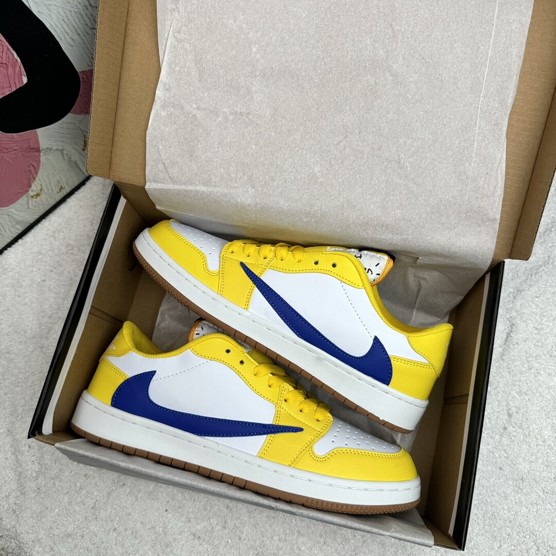 Air Jordan 1 Low Aj1低帮  蓝黄倒钩 码数36-44 男女现货
