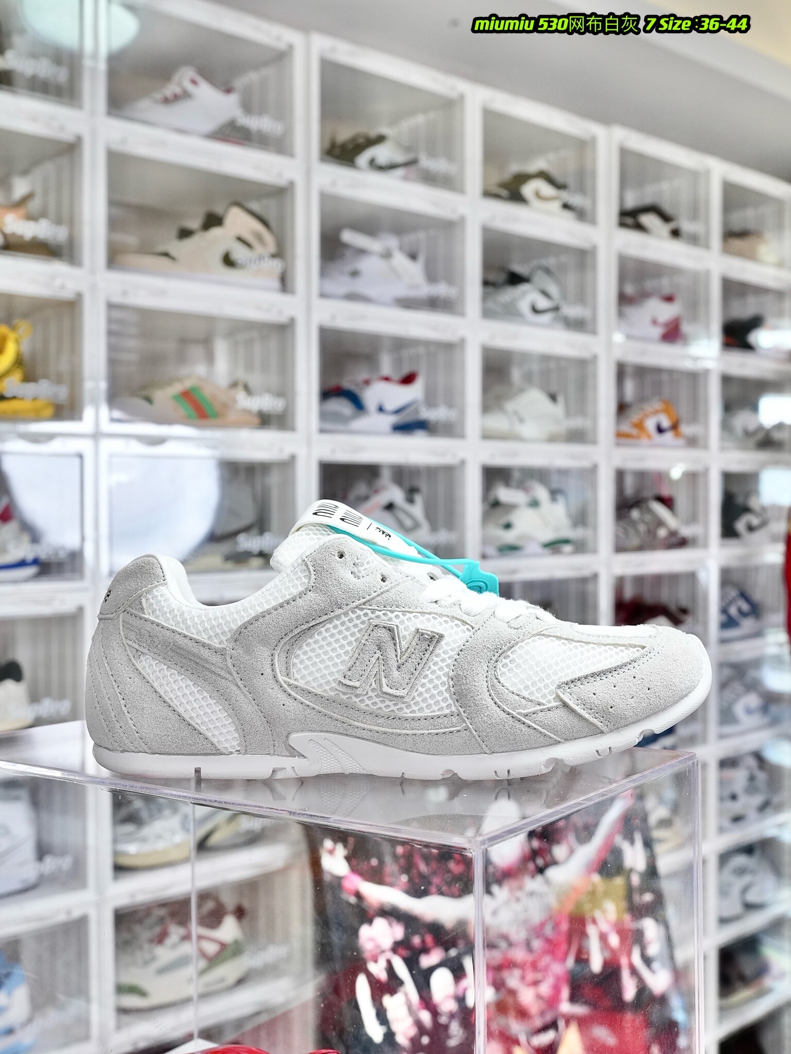  Miu Miu 530联名 网布 白灰 尺码36-44 男女码现货