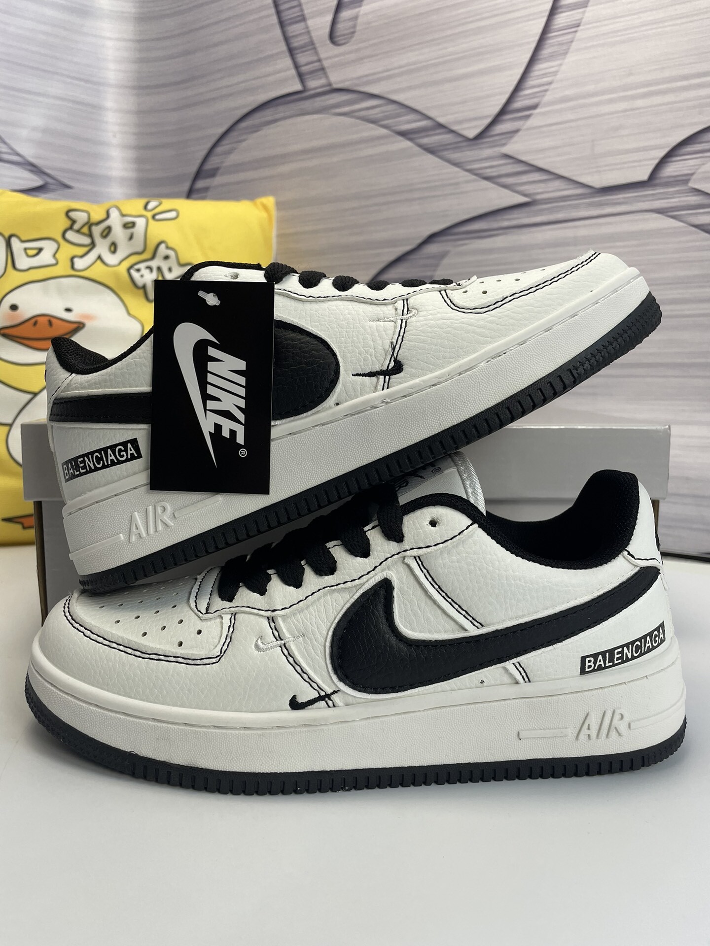 NK Air Force 1 Low AF1 空军一号低帮 白黑双钩联名款 码数36-44 男女现货