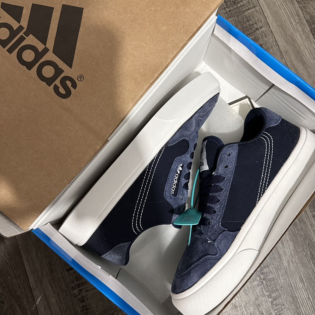 Adidas 三叶草帆布  阿迪深蓝色 实拍图  现货 36-44码 高版本