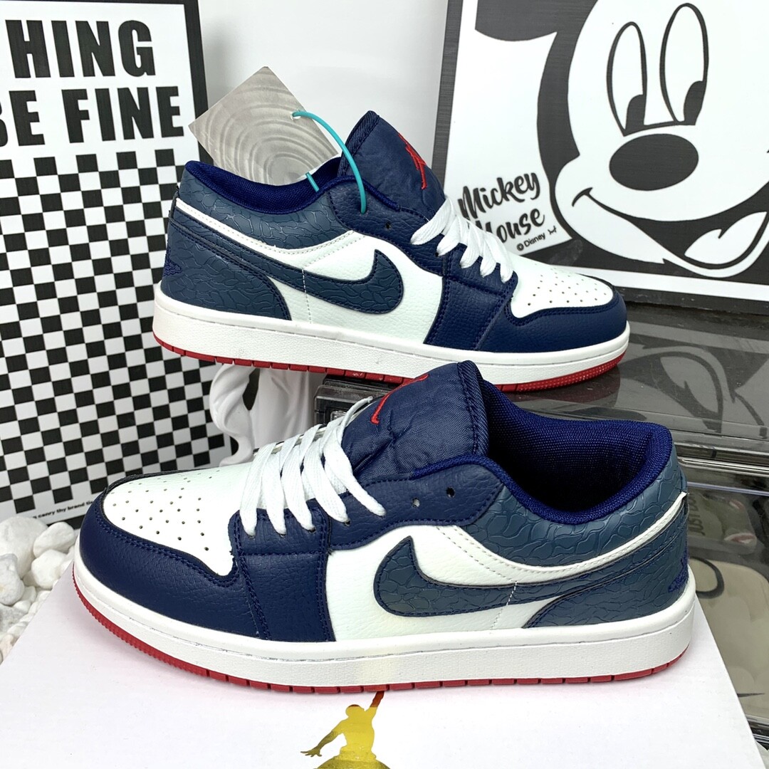  Jordan Air Jordan 1 Low 午夜蓝爆裂纹 码数36-44 男女现货