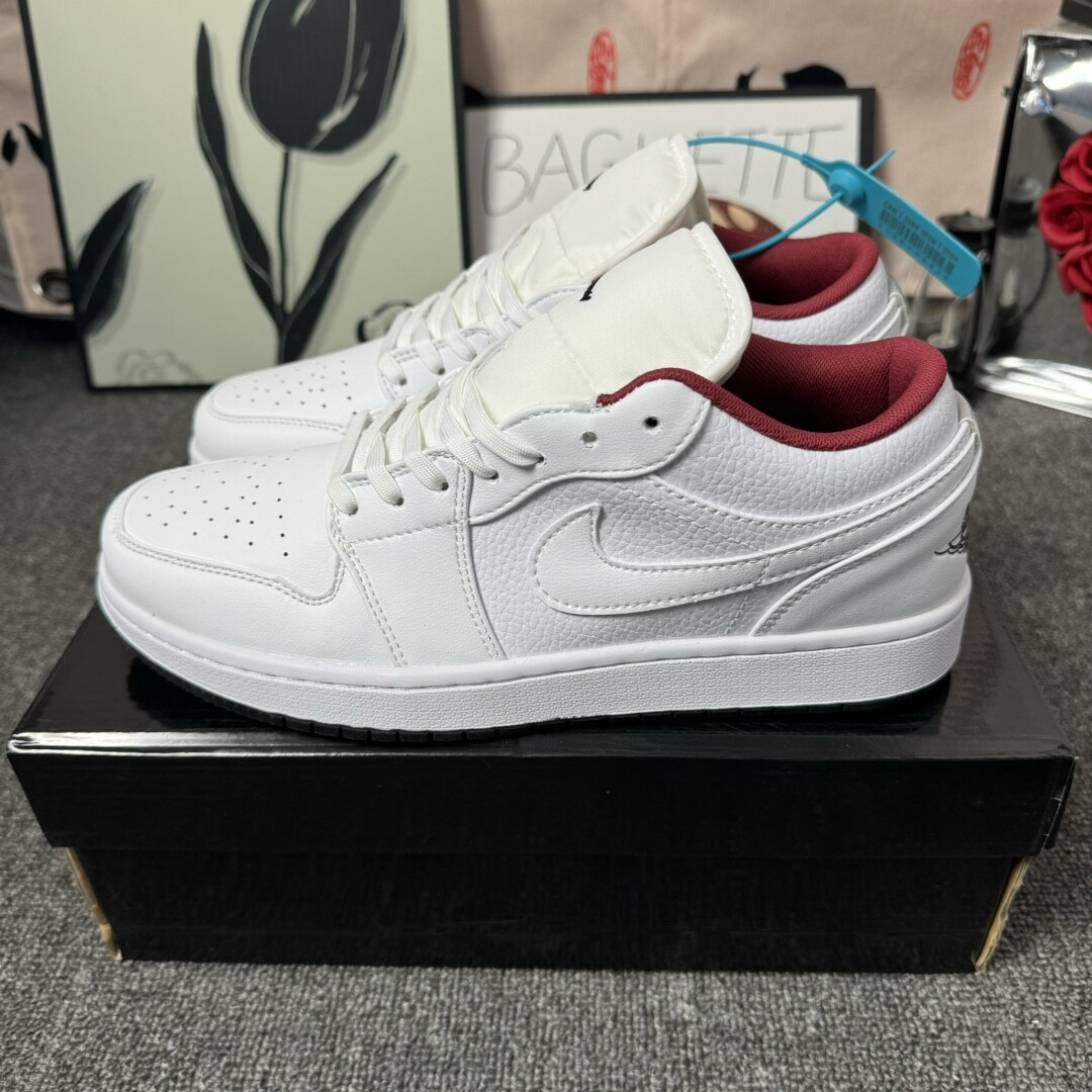Air Jordan 1 Low Aj1低帮 White Red白红 码数36-44