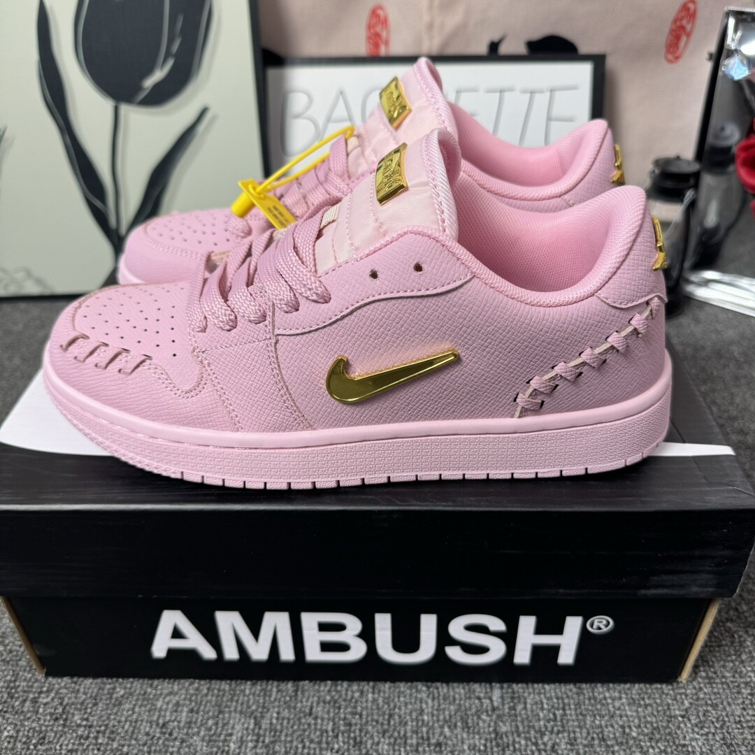 Air Jordan 1 Low Aj1低帮 小金钩 缝合怪 粉色 码数36-44