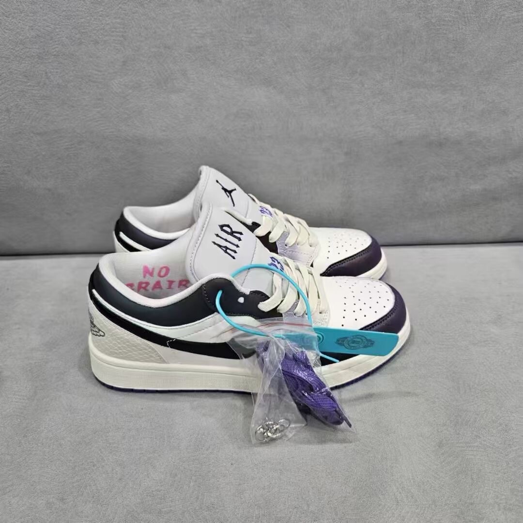 Air Jordan 1 Low SE Aj1低帮 白黑紫 码数36-44
