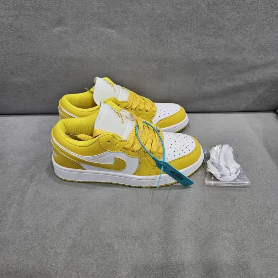 Air Jordan 1 Low Aj1低帮 白黄 码数 36-44