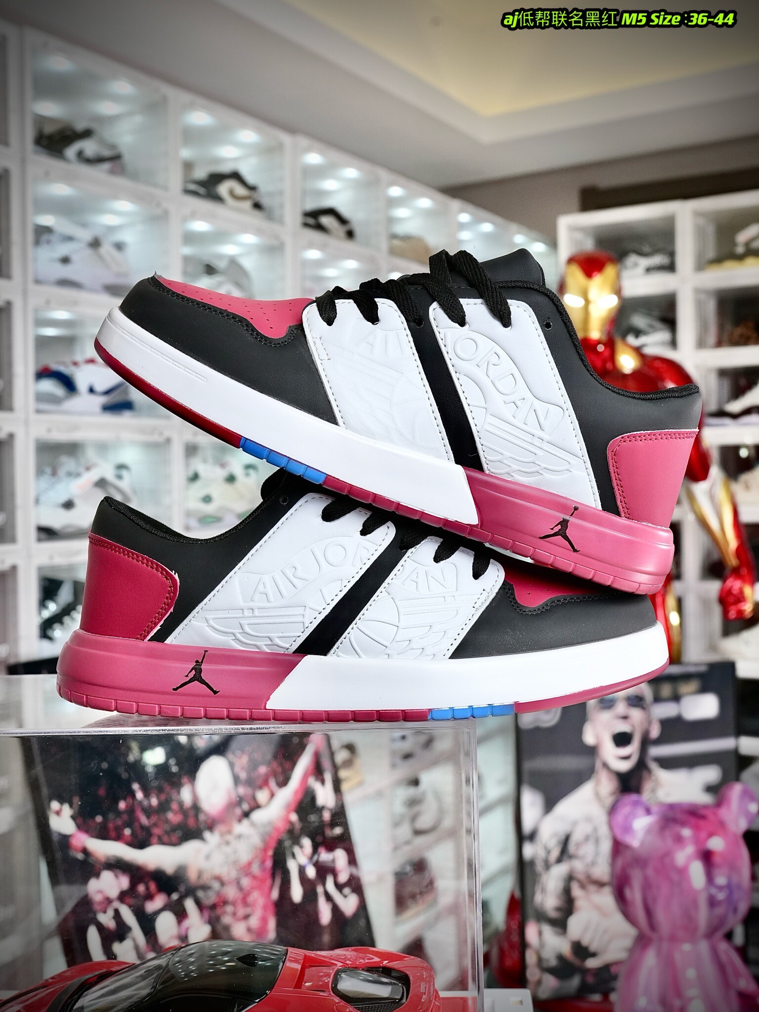 Air Jordan 1 Mid 乔一 低帮联名 黑红 36-44码 男女现货