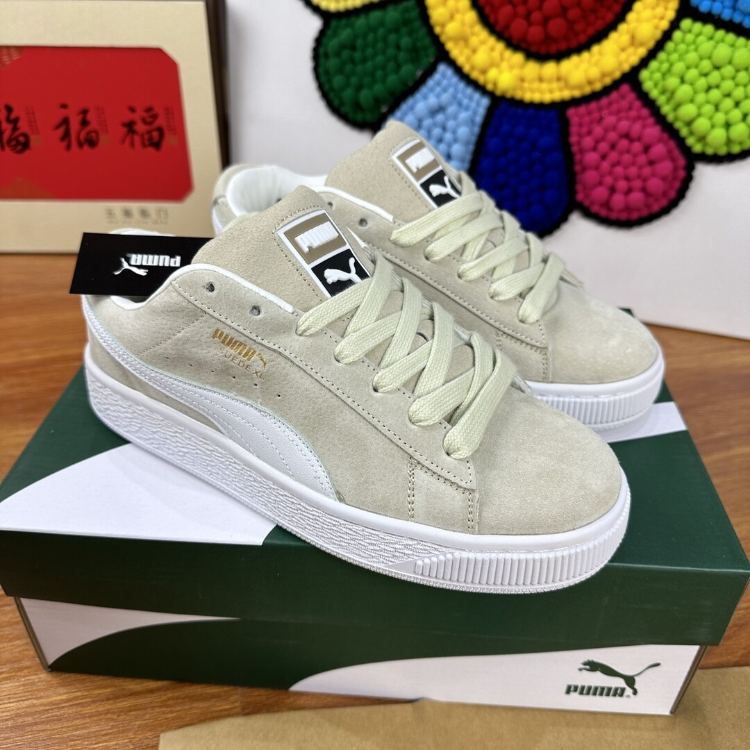  全皮 最高版本PUMA Suede XL 彪马面包鞋 米色 尺码36-44 情侣款