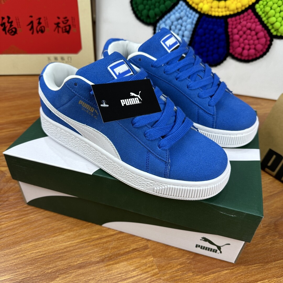  全皮 最高版本PUMA Suede XL 彪马面包鞋 蓝色 尺码36-44 情侣款