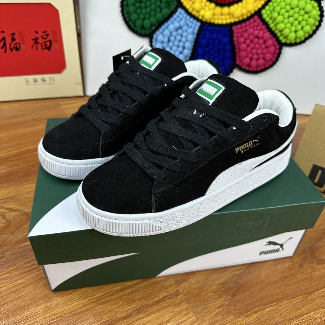  全皮 最高版本PUMA Suede XL 彪马面包鞋 黑白 尺码36-44 情侣款