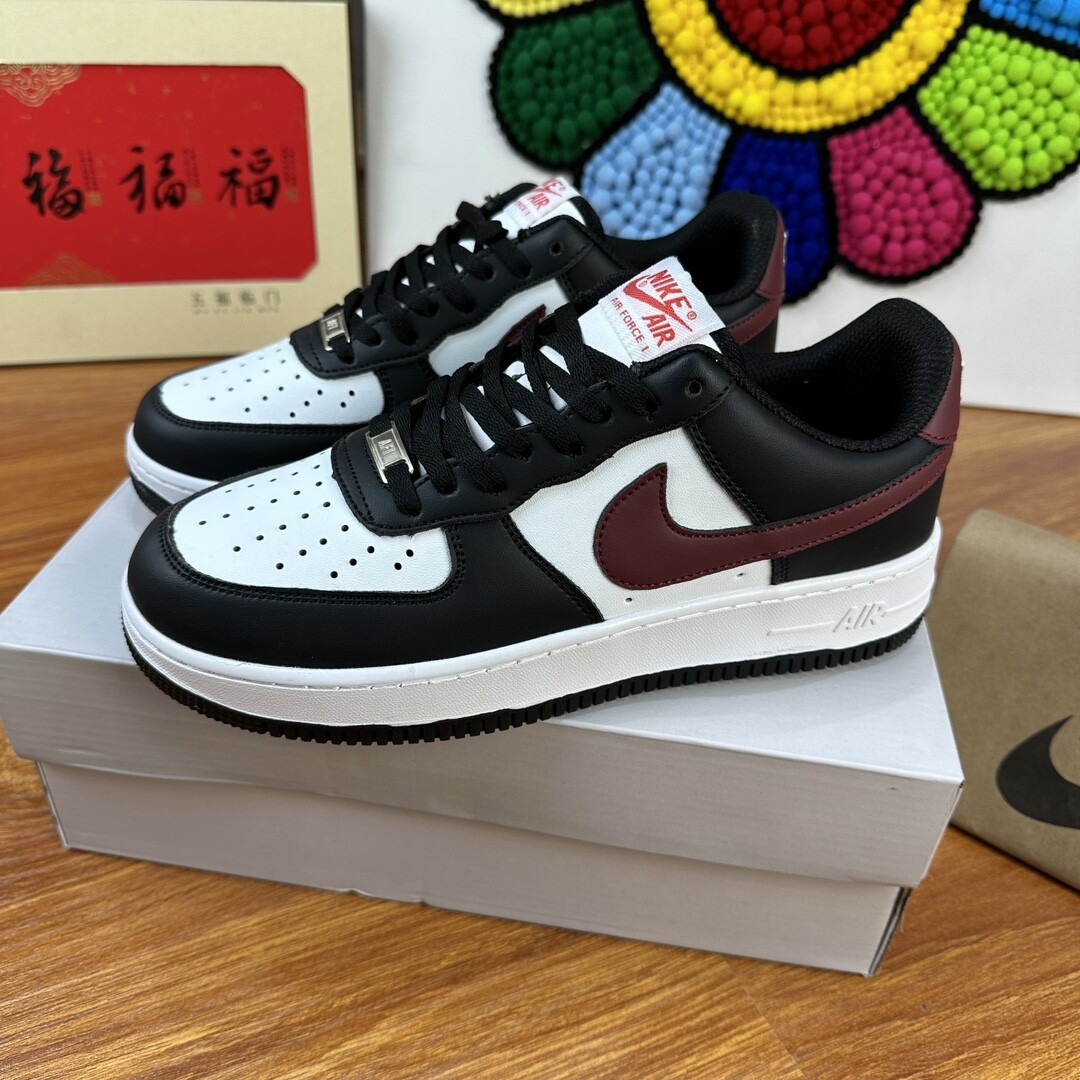 高版本头层皮NK Air Force 1 Low AF1 空军一号低帮  白黑红 码数36-44 男女现货