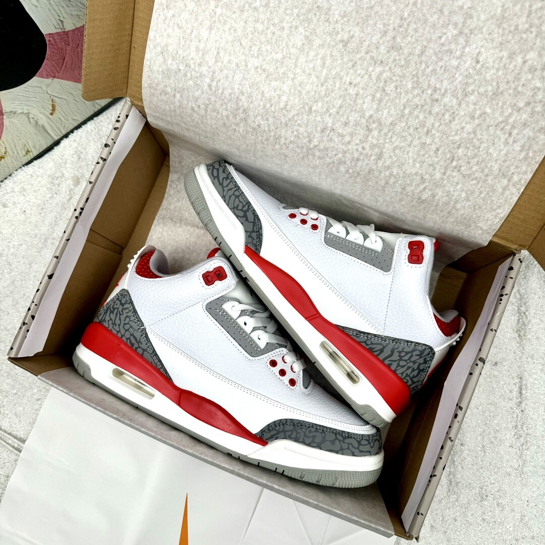 Air Jordan 3 Aj3低帮 闪电 藤原浩 火焰红 码数36-44 男女现货