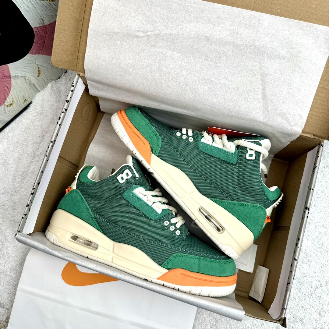 Air Jordan 3 Aj3低帮 闪电 藤原浩 深绿 码数36-44 男女现货