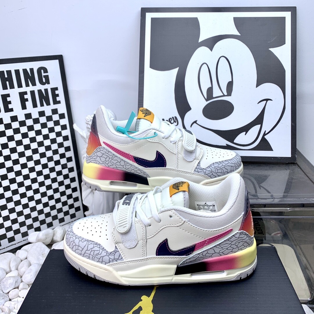 Jordan Legacy 312 Low 高版本 耐磨 低帮 复古篮球鞋 男女同款 落日 高版本 36-44