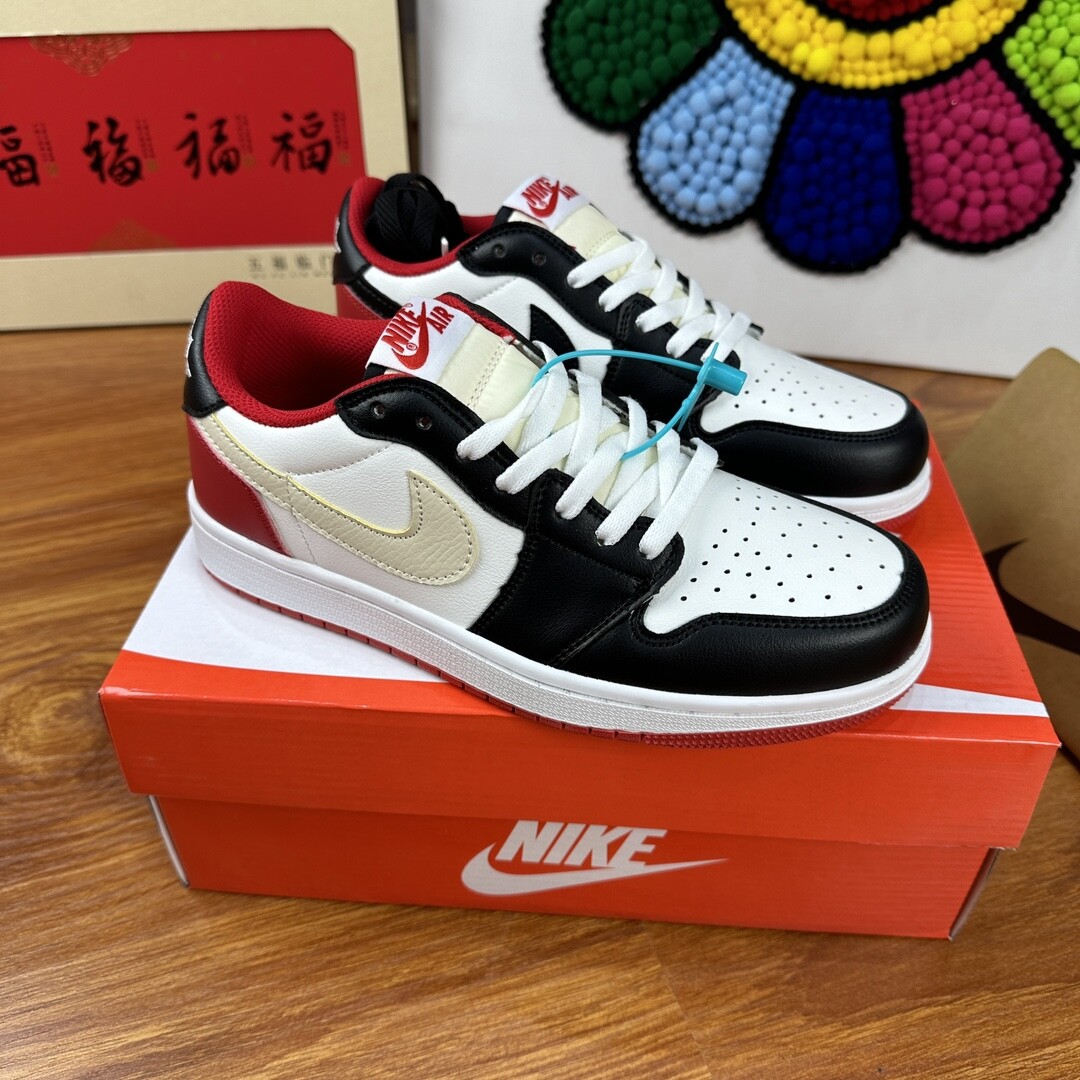 高版本 AJ Jordan Air Jordan 1 Low 耐磨防滑 低帮 复古板鞋 36-44 芝加哥