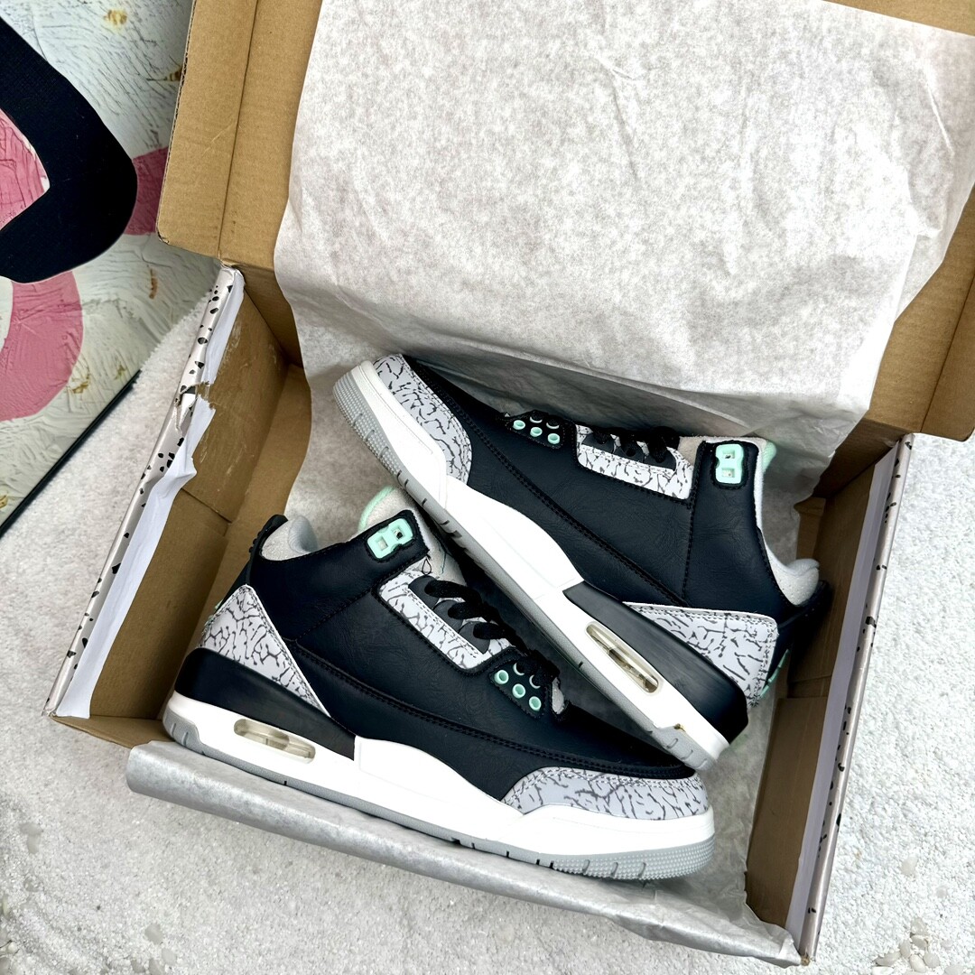 Air Jordan 3 Aj3低帮 闪电 藤原浩 黑绿 码数36-44 男女现货