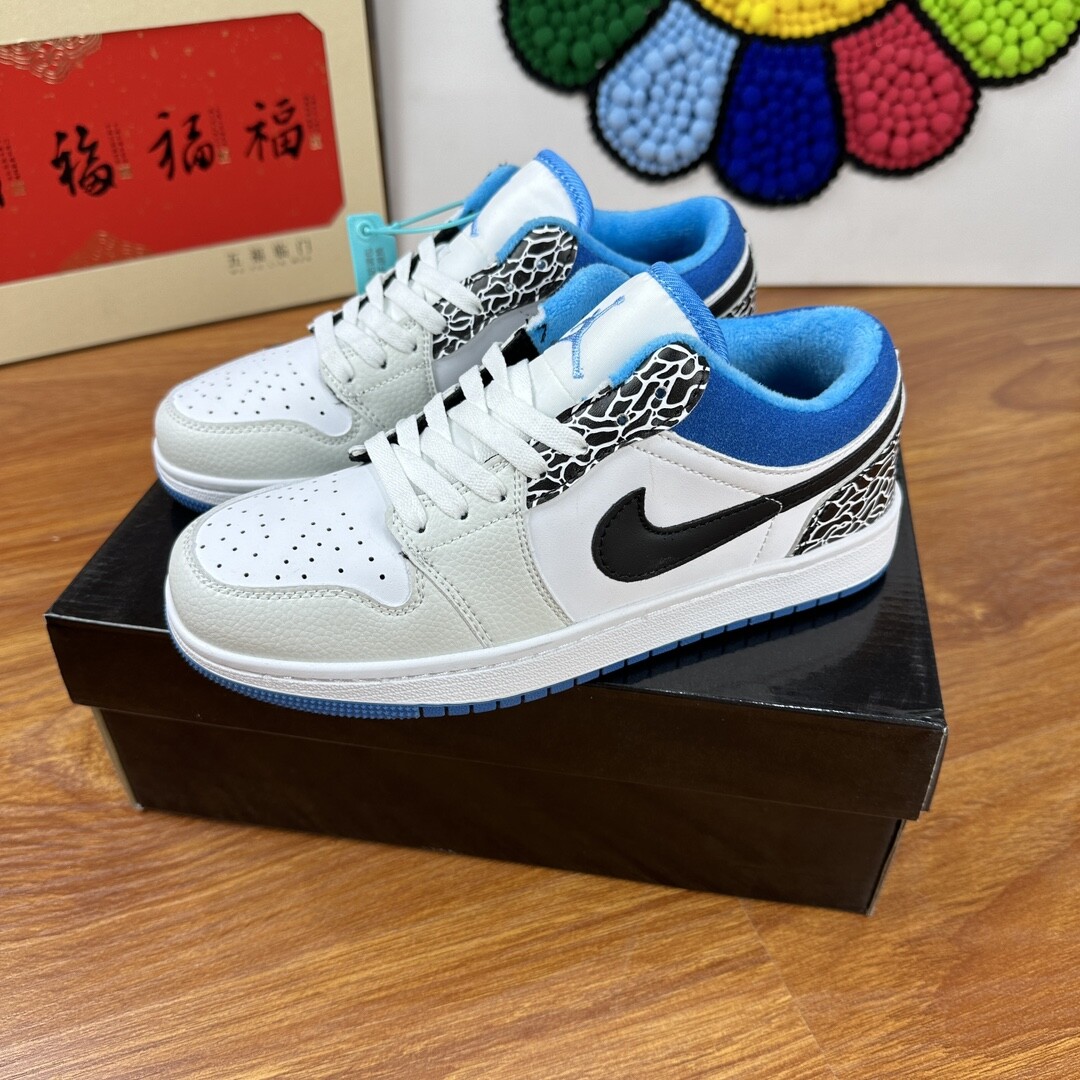  加绒款 高版本爆款AJ1系列款 Low 加绒爆裂纹 男女款36-44码！